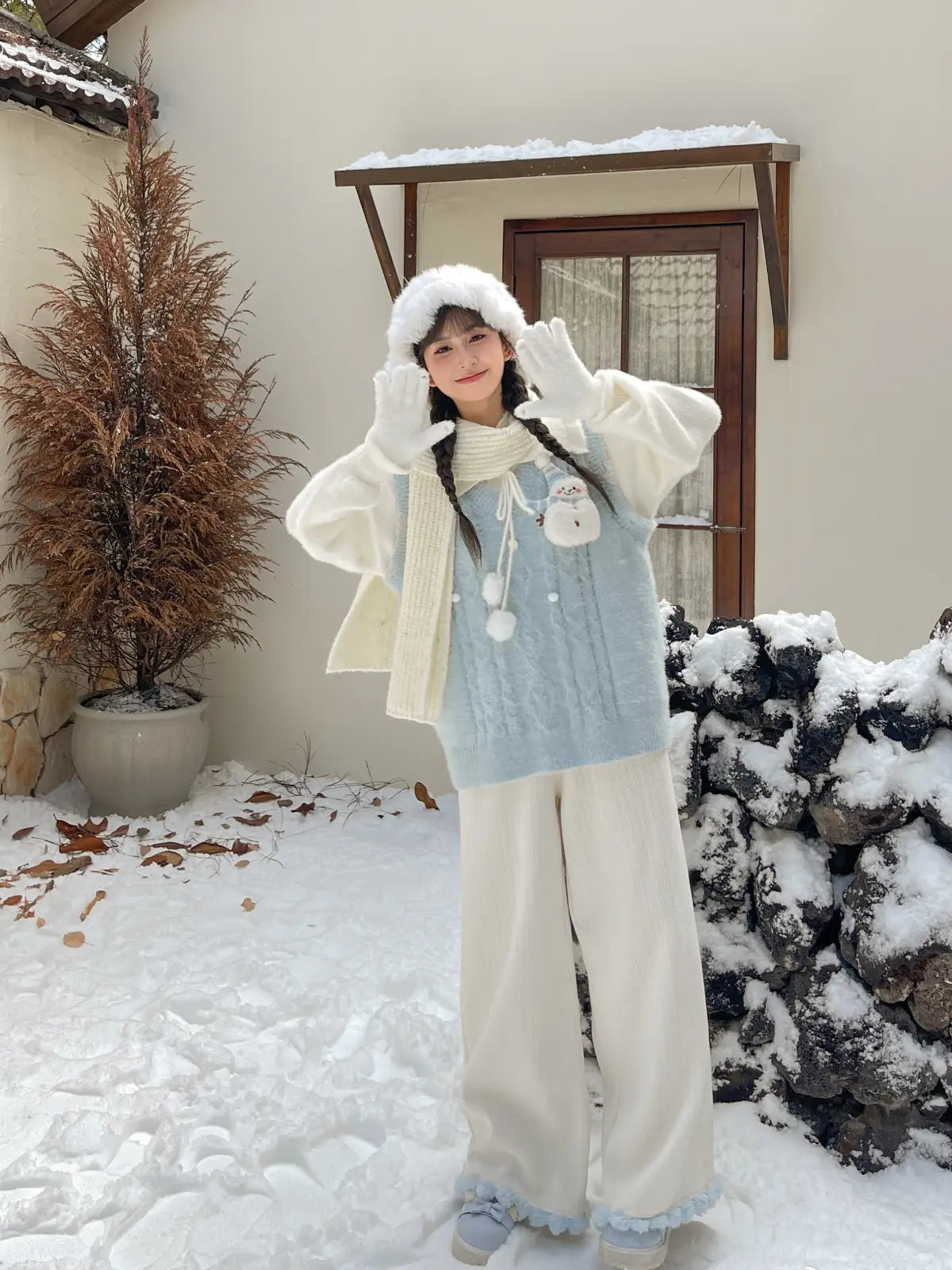 Little Snowman Knit Vest-ntbhshop