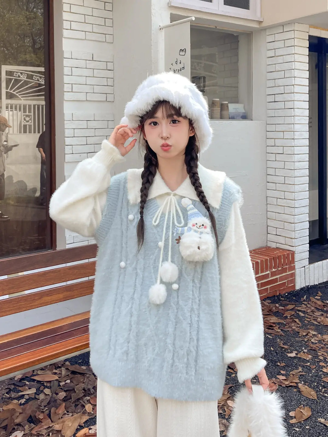 Little Snowman Knit Vest-ntbhshop