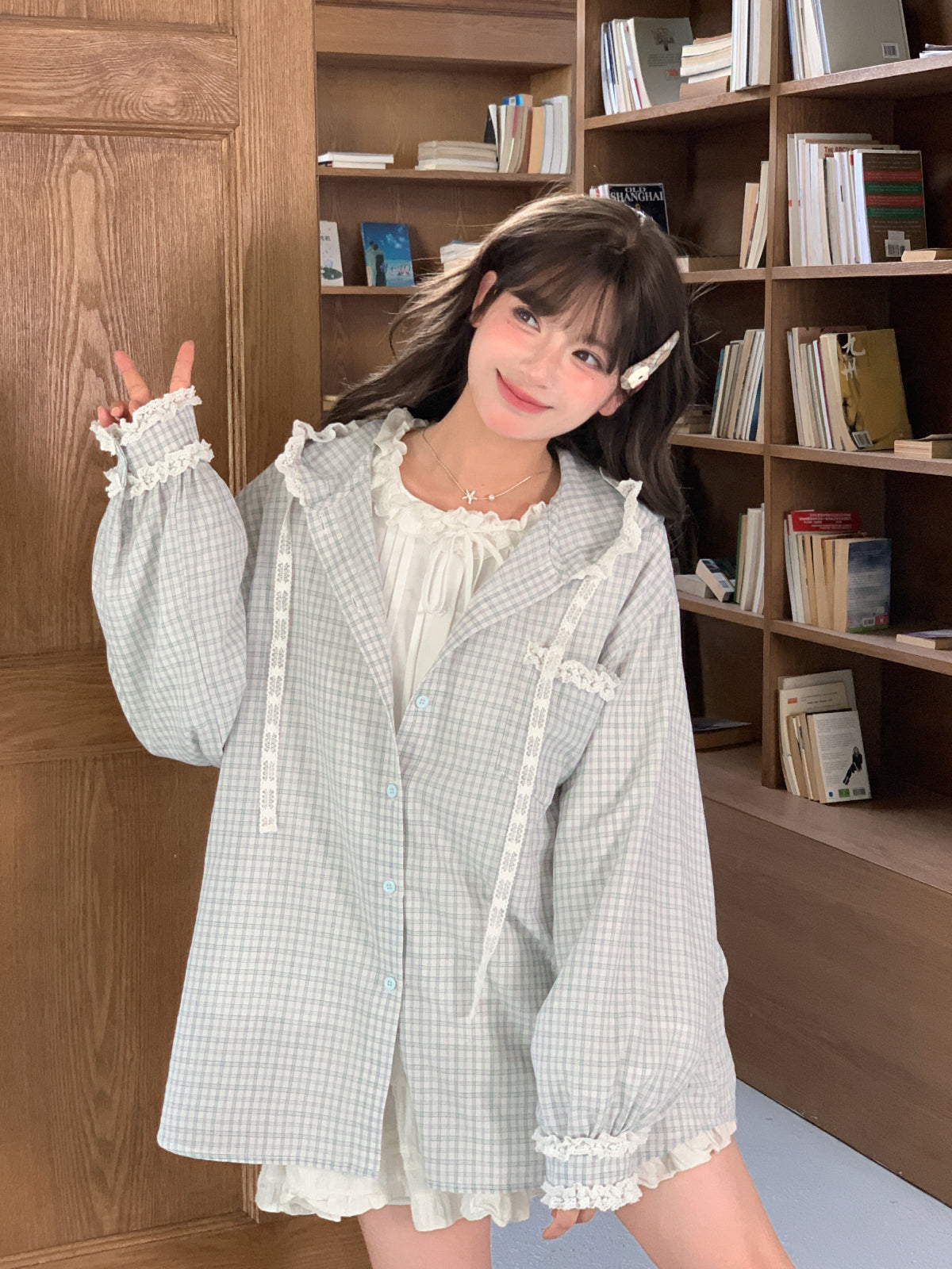 Soft Toast Plaid Hooded Shirt-Outerwear-ntbhshop
