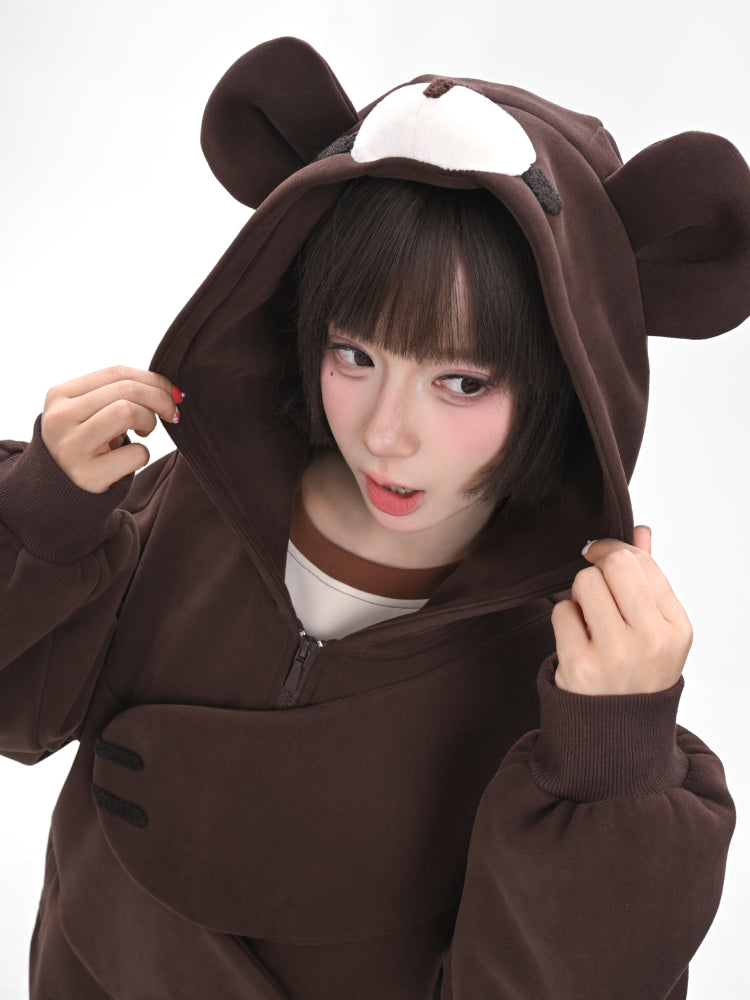 Cocoa Bear Hug Hoodie-ntbhshop