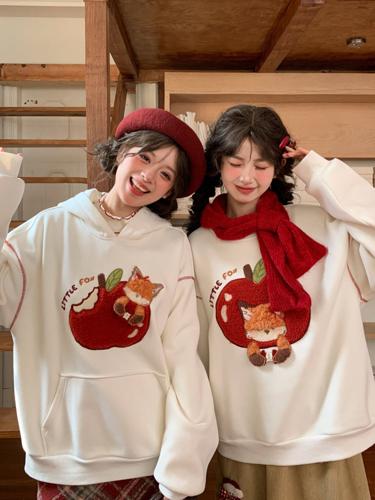 Little Fox Apple Sweatshirt & Hoodie-ntbhshop