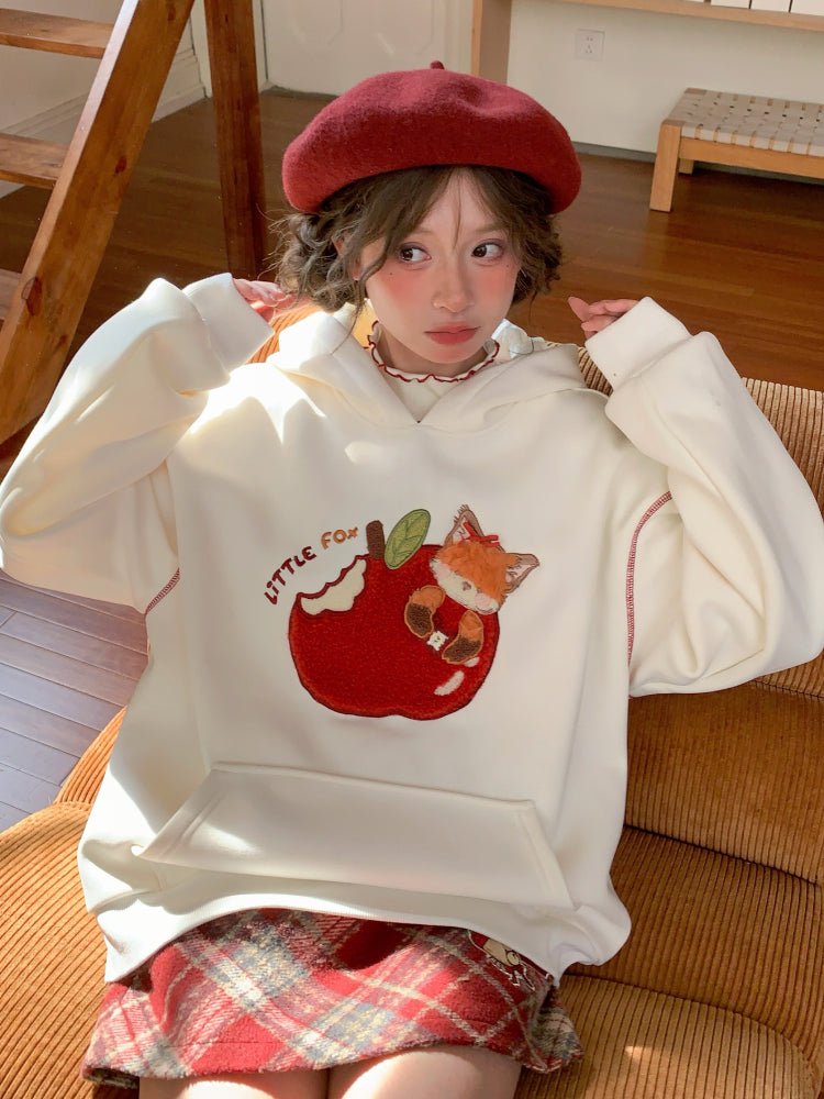 Little Fox Apple Sweatshirt & Hoodie-ntbhshop