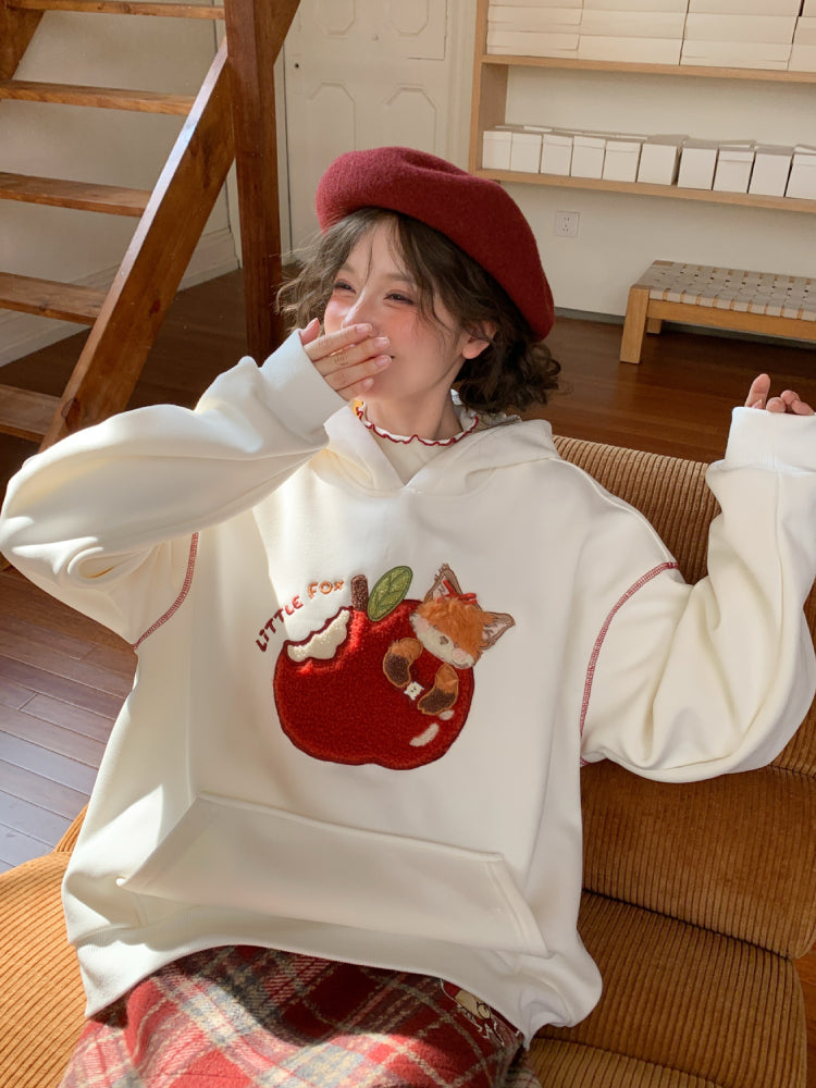 Little Fox Apple Sweatshirt & Hoodie-ntbhshop