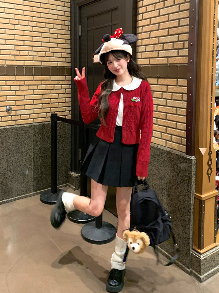 Berry Girl Knit Cardigans-ntbhshop