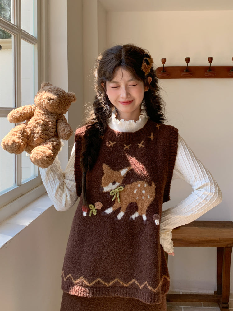 Dear Bambi Cinnamon Vest & Skirt-ntbhshop