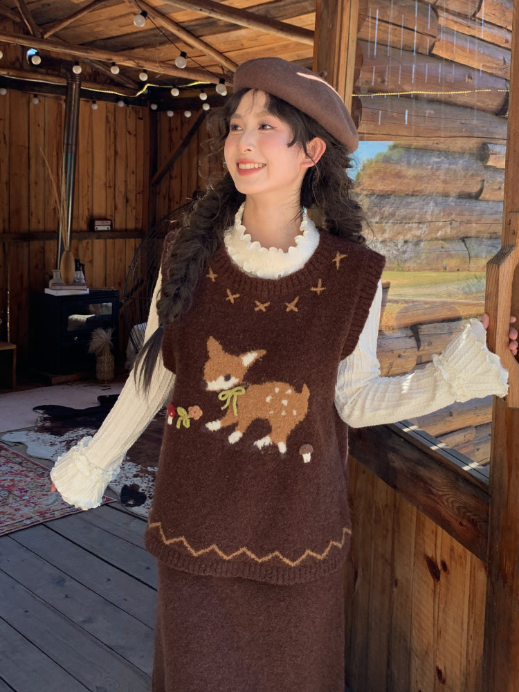 Dear Bambi Cinnamon Vest & Skirt-ntbhshop