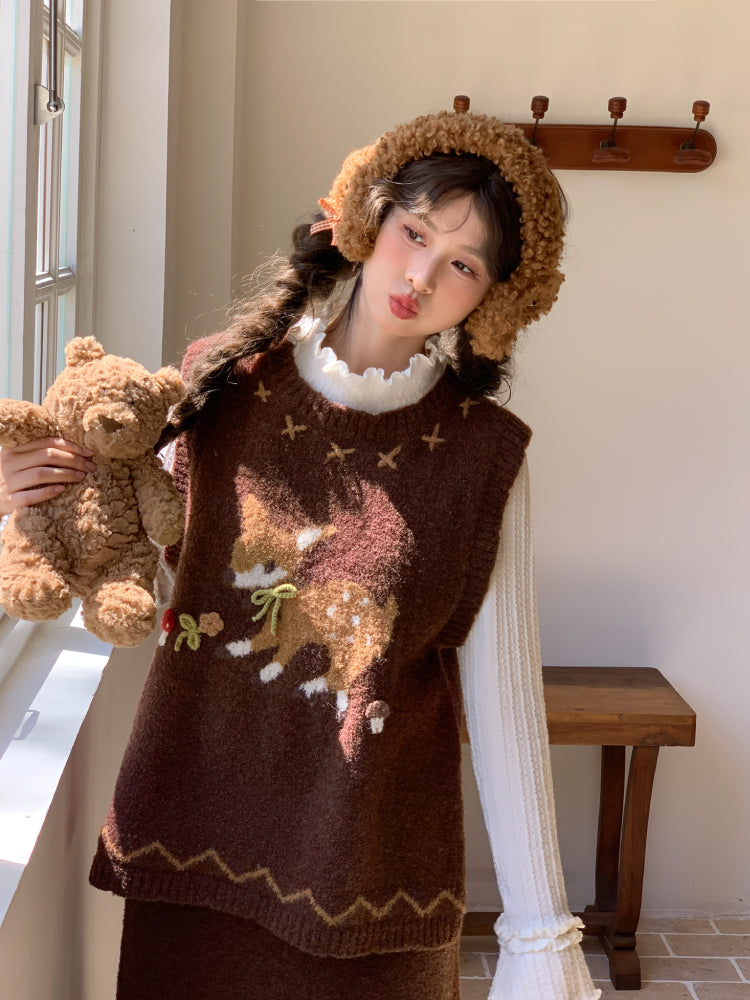 Dear Bambi Cinnamon Vest & Skirt-ntbhshop