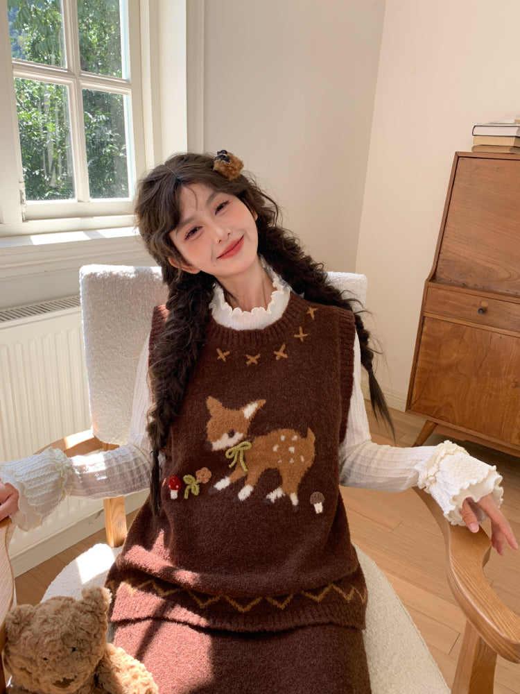 Dear Bambi Cinnamon Vest & Skirt-ntbhshop