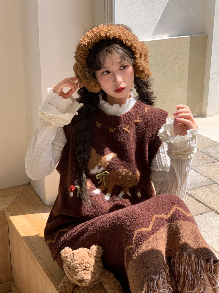 Dear Bambi Cinnamon Vest & Skirt-ntbhshop