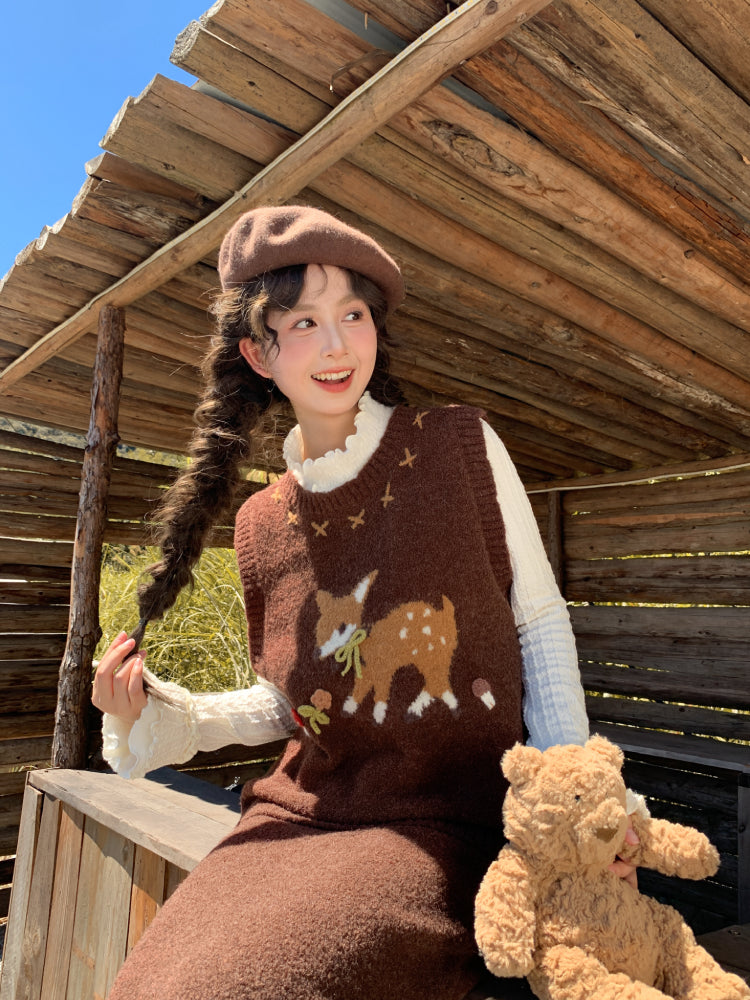 Dear Bambi Cinnamon Vest & Skirt-ntbhshop