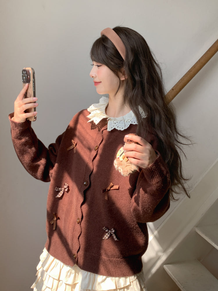 Chestnut Story Knit Cardigans-ntbhshop
