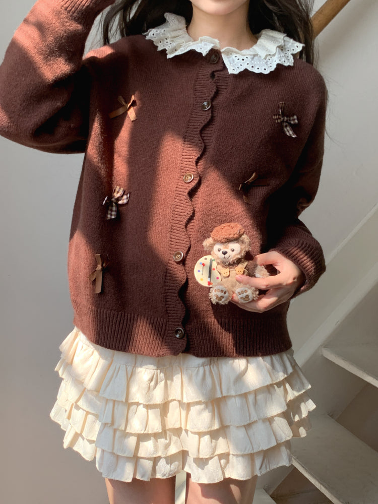 Chestnut Story Knit Cardigans-ntbhshop