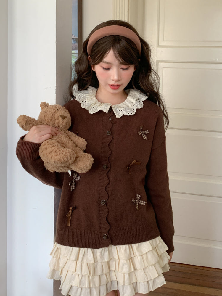 Chestnut Story Knit Cardigans-ntbhshop