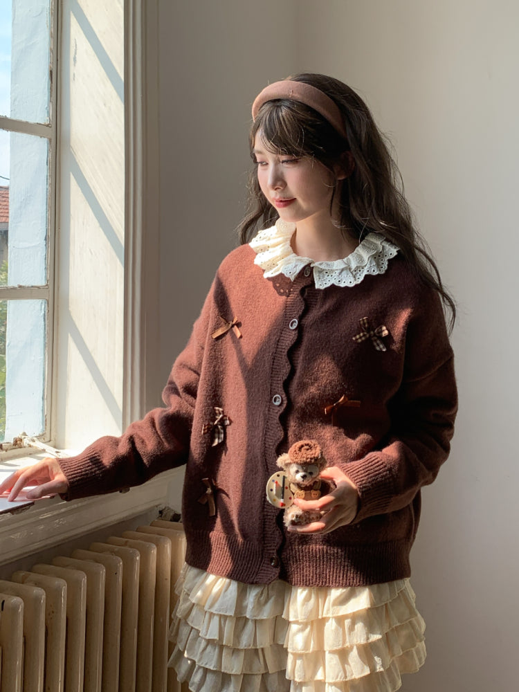 Chestnut Story Knit Cardigans-ntbhshop