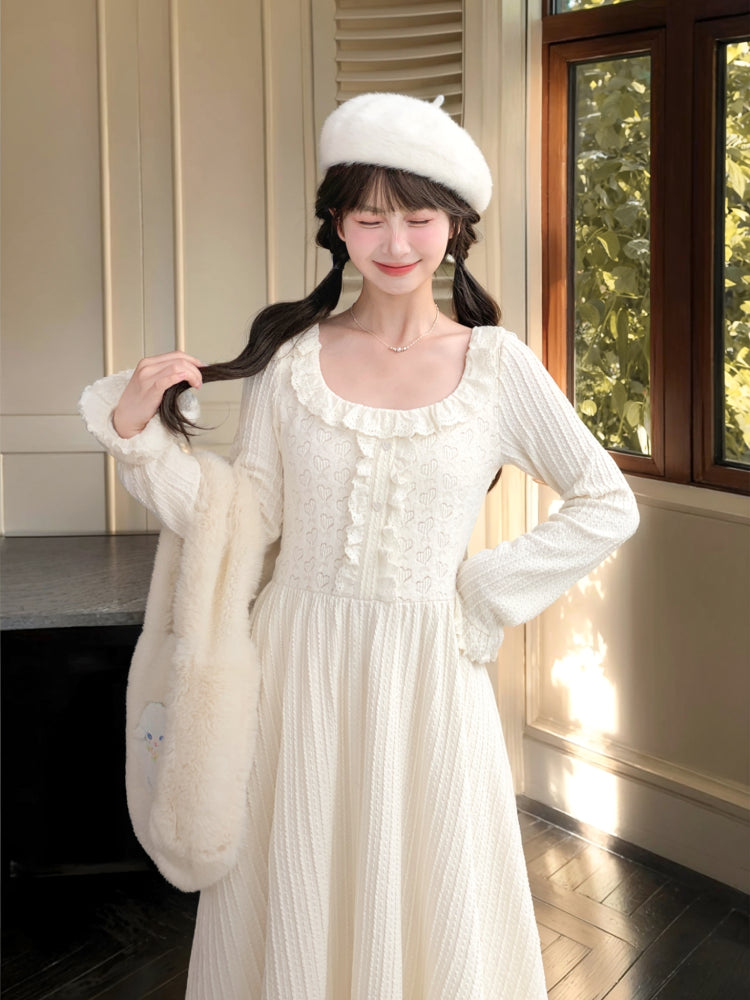 Poetic Lace Winter Base Dress-ntbhshop