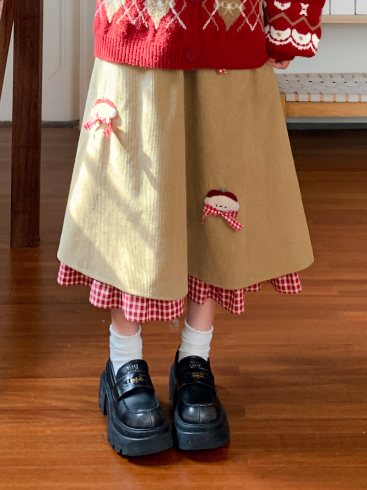 Cinnamon Orchard Corduroy Skirt-ntbhshop