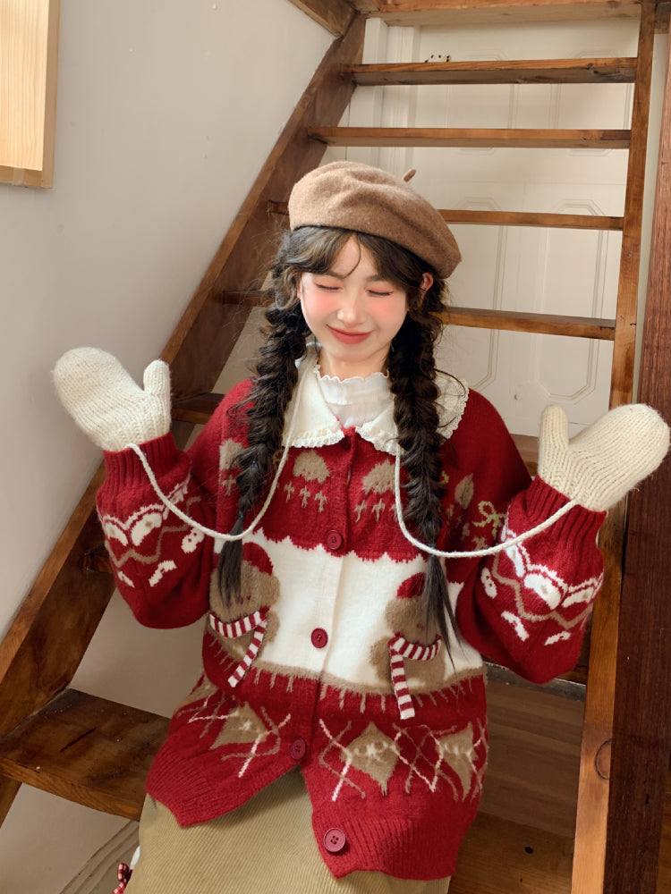 Snowy Gingerbread Bear Sweaters-ntbhshop