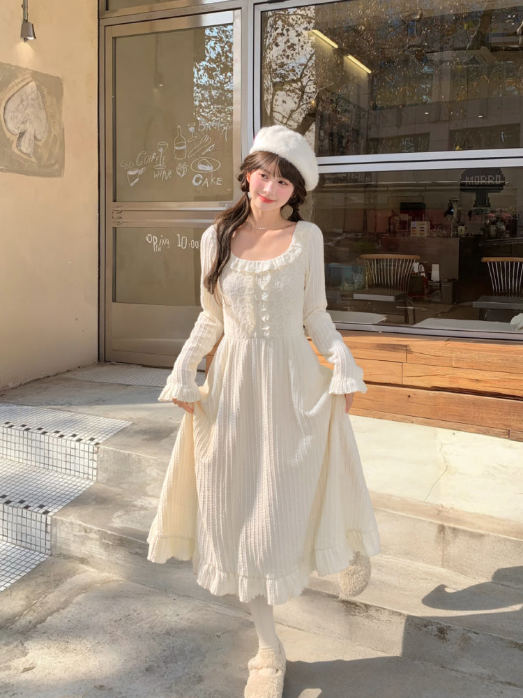 Poetic Lace Winter Base Dress-ntbhshop