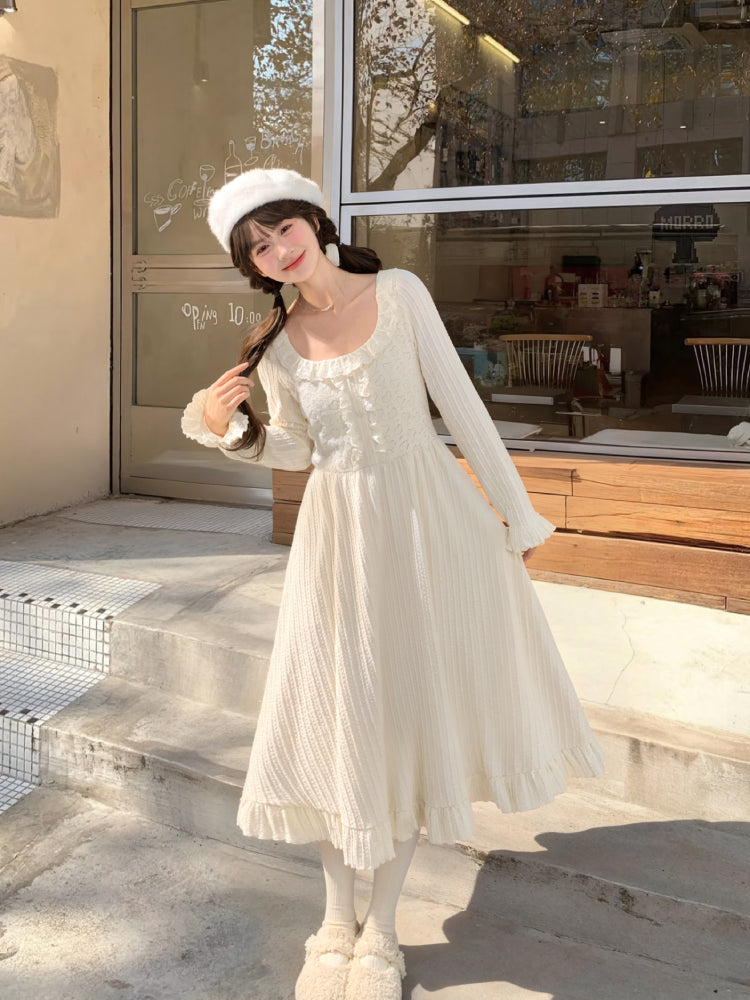 Poetic Lace Winter Base Dress-ntbhshop