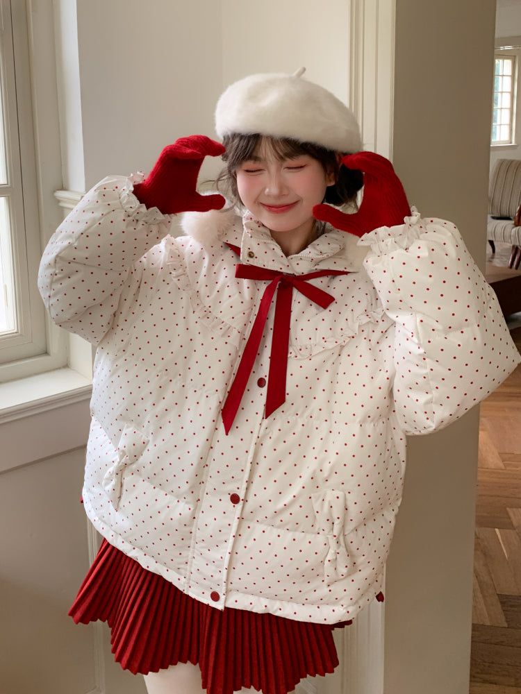 Berry Cream Pleated Skirt-ntbhshop