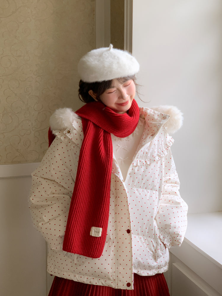 Berry Dots Puffer Jacket-ntbhshop