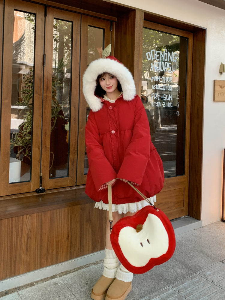 Apple Snow Puffer Coat-ntbhshop