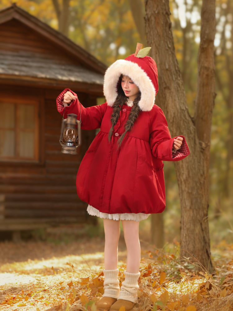Apple Snow Puffer Coat-ntbhshop