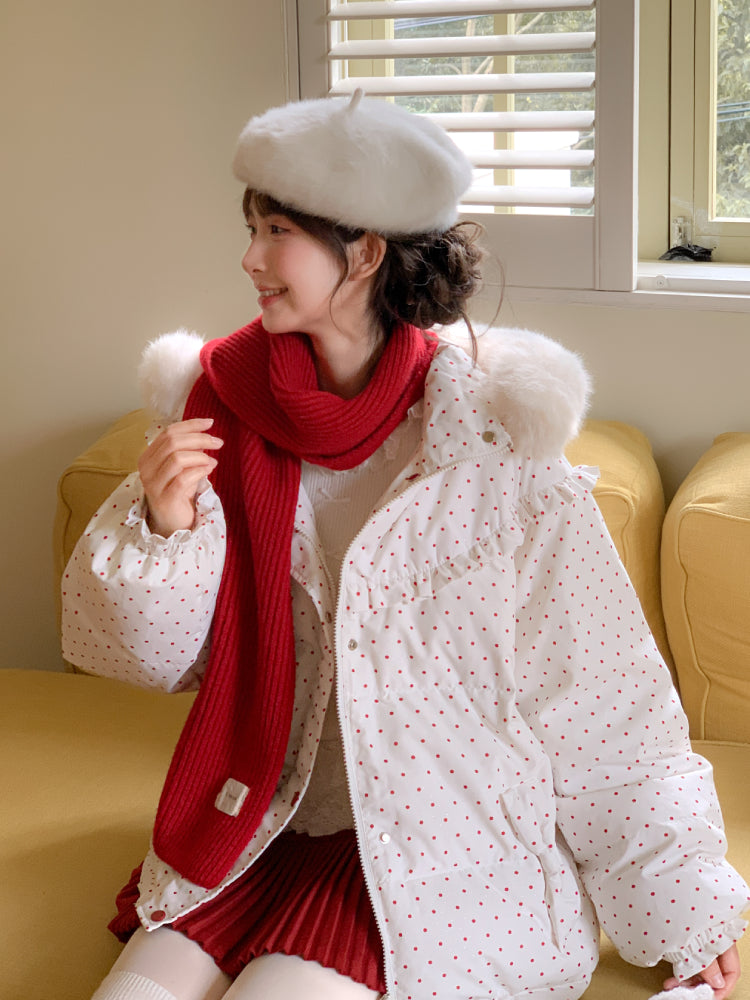 Berry Dots Puffer Jacket-ntbhshop