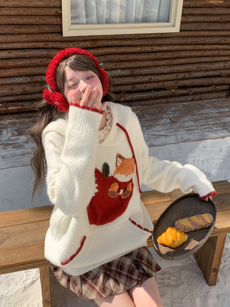Apple Fox Cozy Orchard Knit Sweaters-ntbhshop