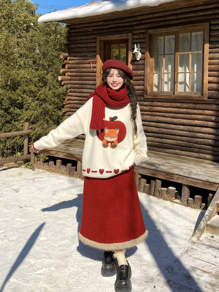 Apple Fox Cozy Orchard Knit Sweaters-ntbhshop