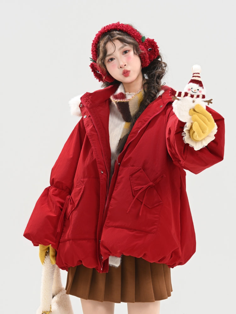 Snowman Holiday Cozy Puffer Jacket-ntbhshop