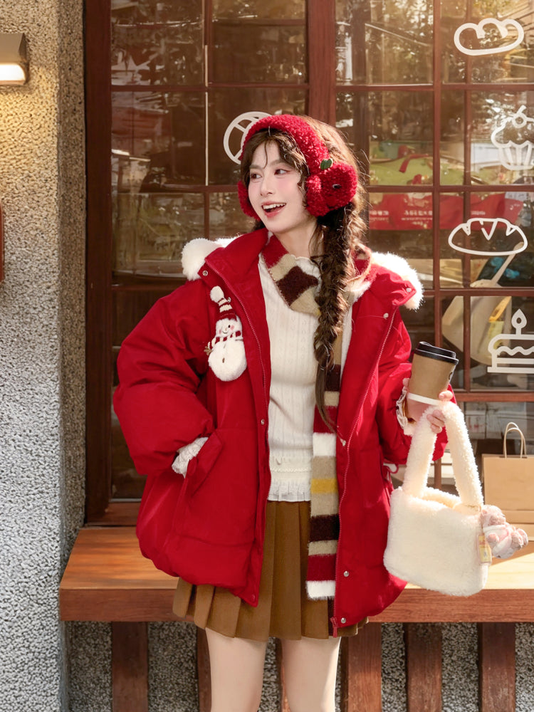 Snowman Holiday Cozy Puffer Jacket-ntbhshop