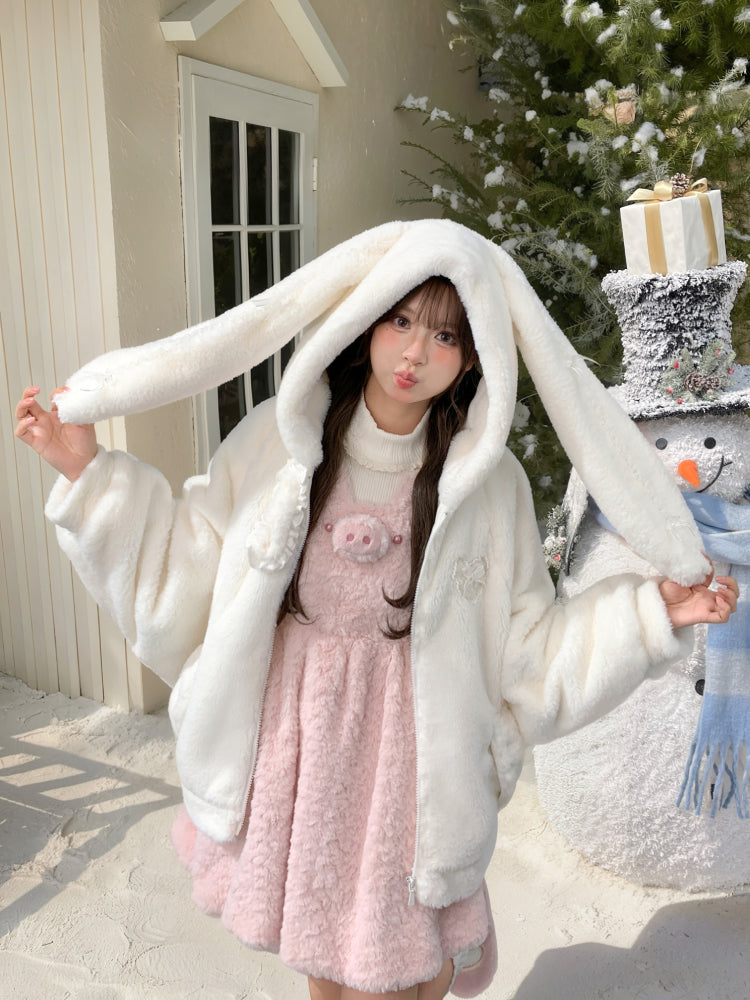 Marshmallow Rabbit Cloud Hoodie-ntbhshop