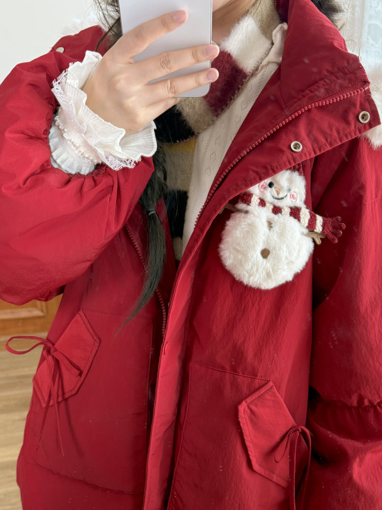Snowman Holiday Cozy Puffer Jacket-ntbhshop