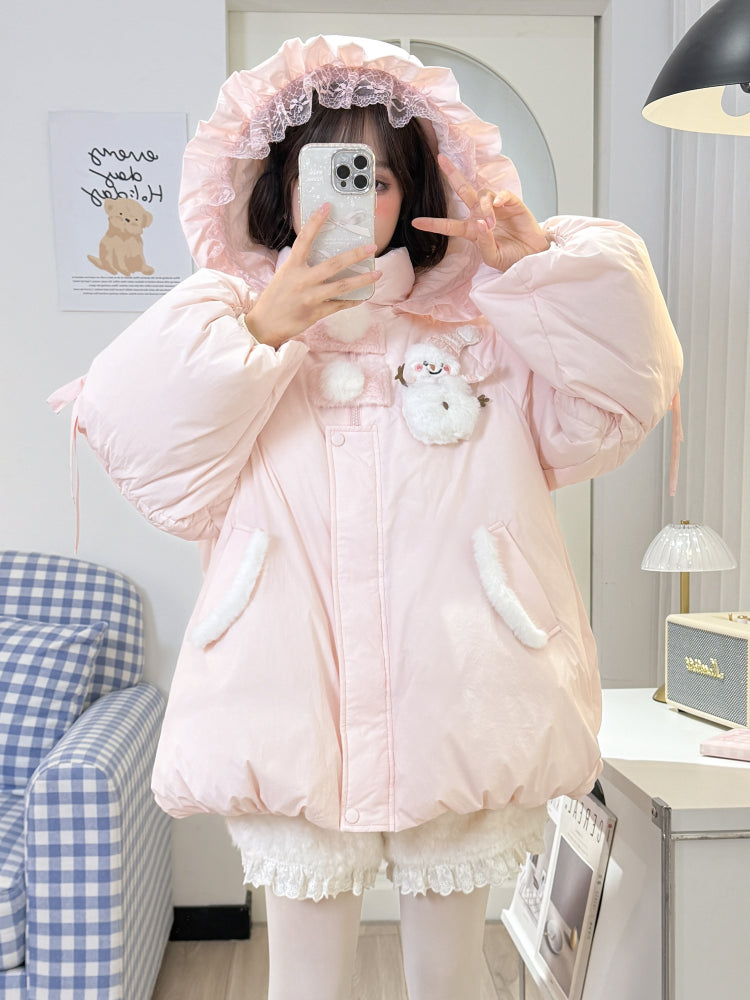 Snowman Doll Puffer Jackets-Outerwear-ntbhshop