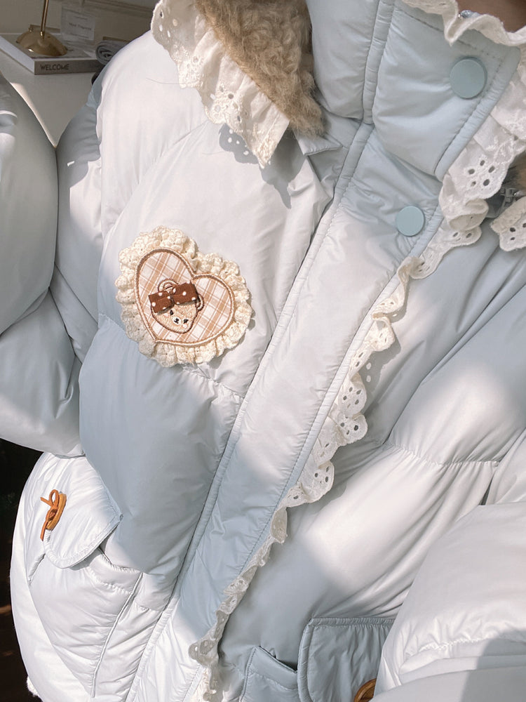 Bear Cloud Hooded Puffer Jacket-Outerwear-ntbhshop