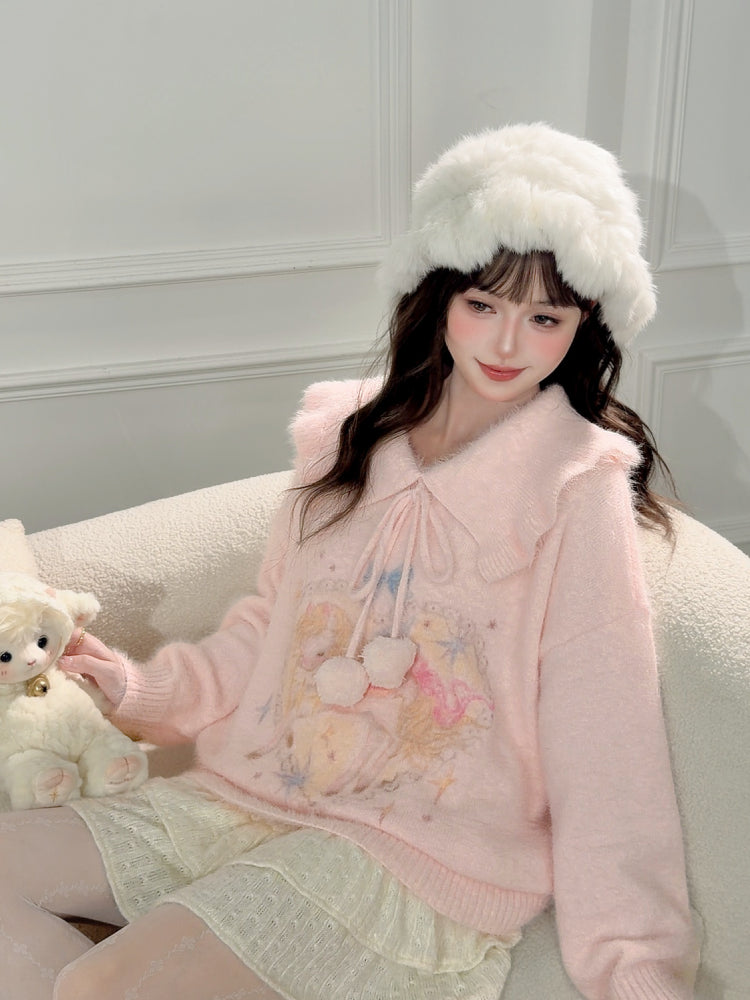 Blush Unicorn Dream Knit Sweater-ntbhshop