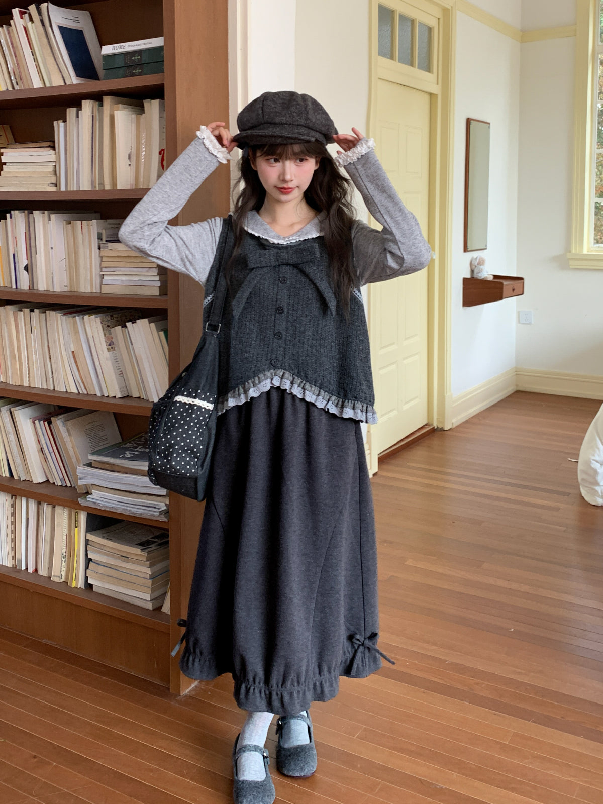 Quiet Garden Polka Bud Skirts-ntbhshop