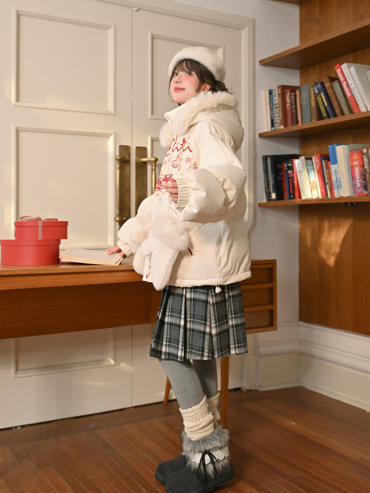 Rocking Pony Ribbon Puffer Jacket-Outerwear-ntbhshop