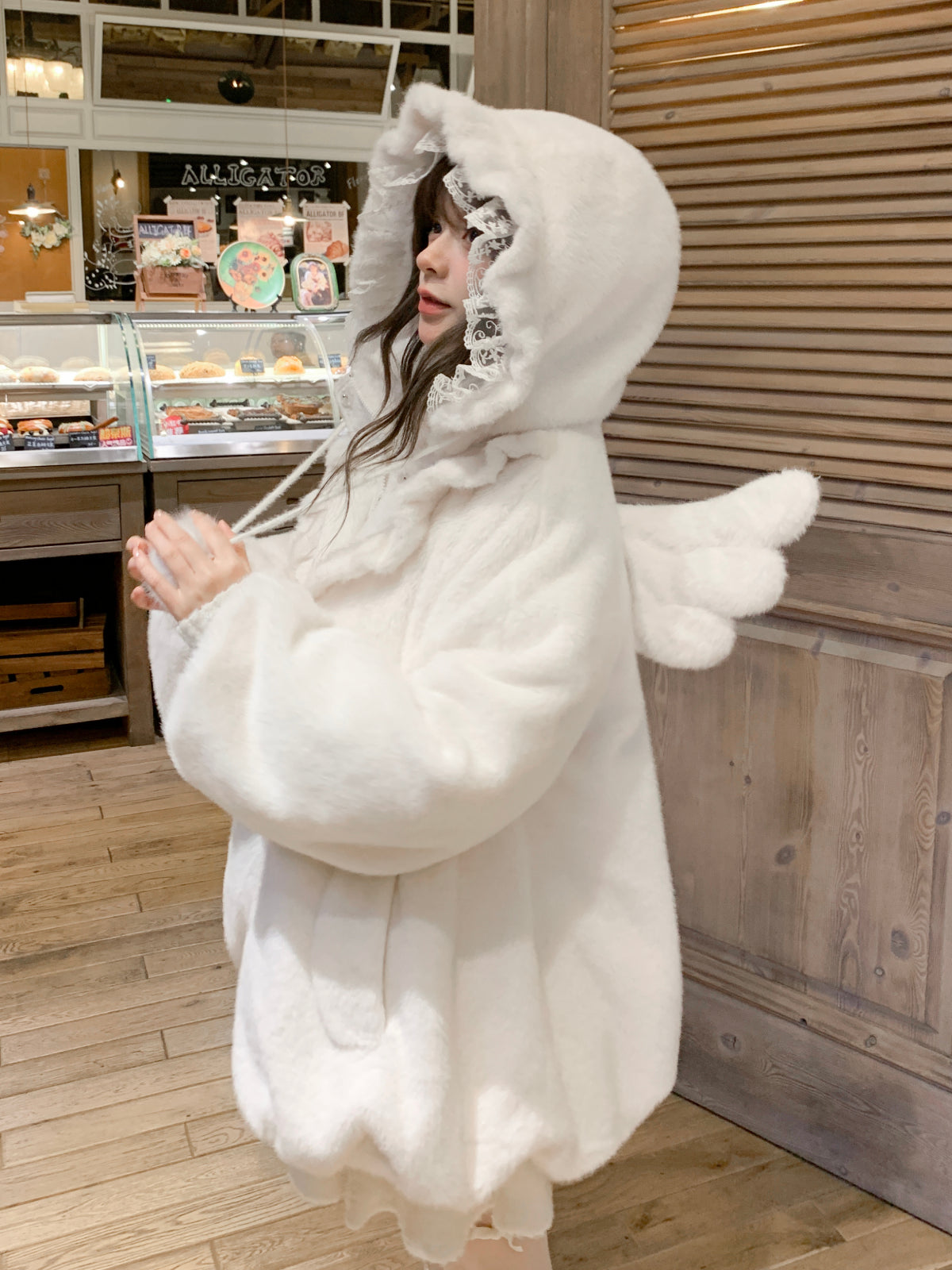 Heavenly Snow Angel Wing Bubble Coat-Outerwear-ntbhshop