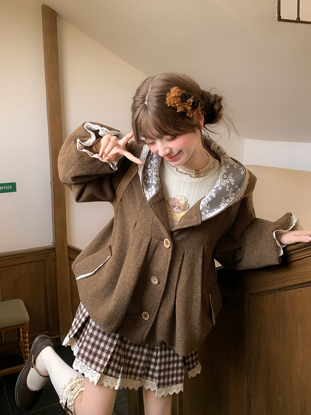 Biscuit Academia Ribbed Base Top-Tops-ntbhshop