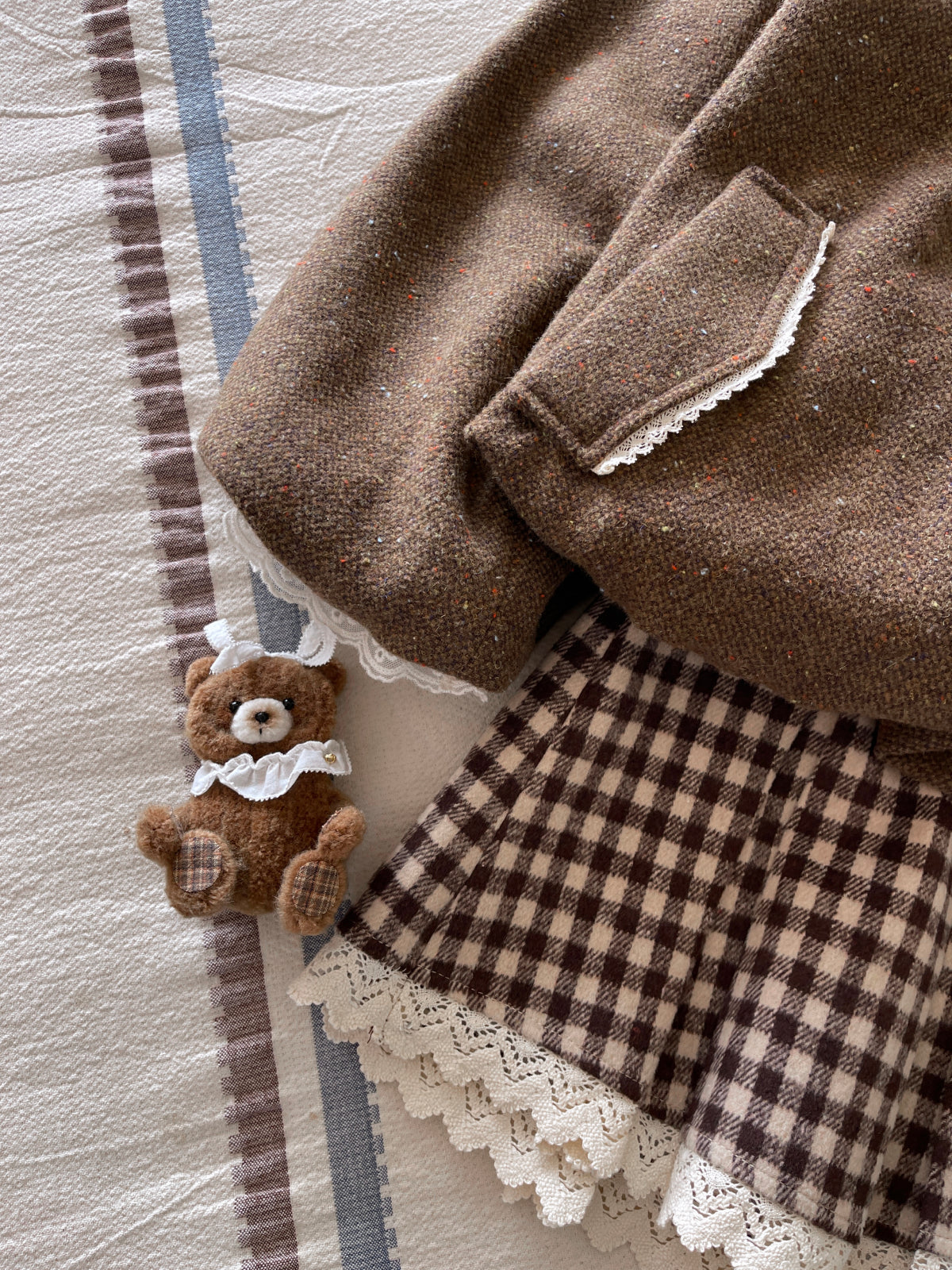 Biscuit Academia Hooded Wool Jacket-Outerwear-ntbhshop