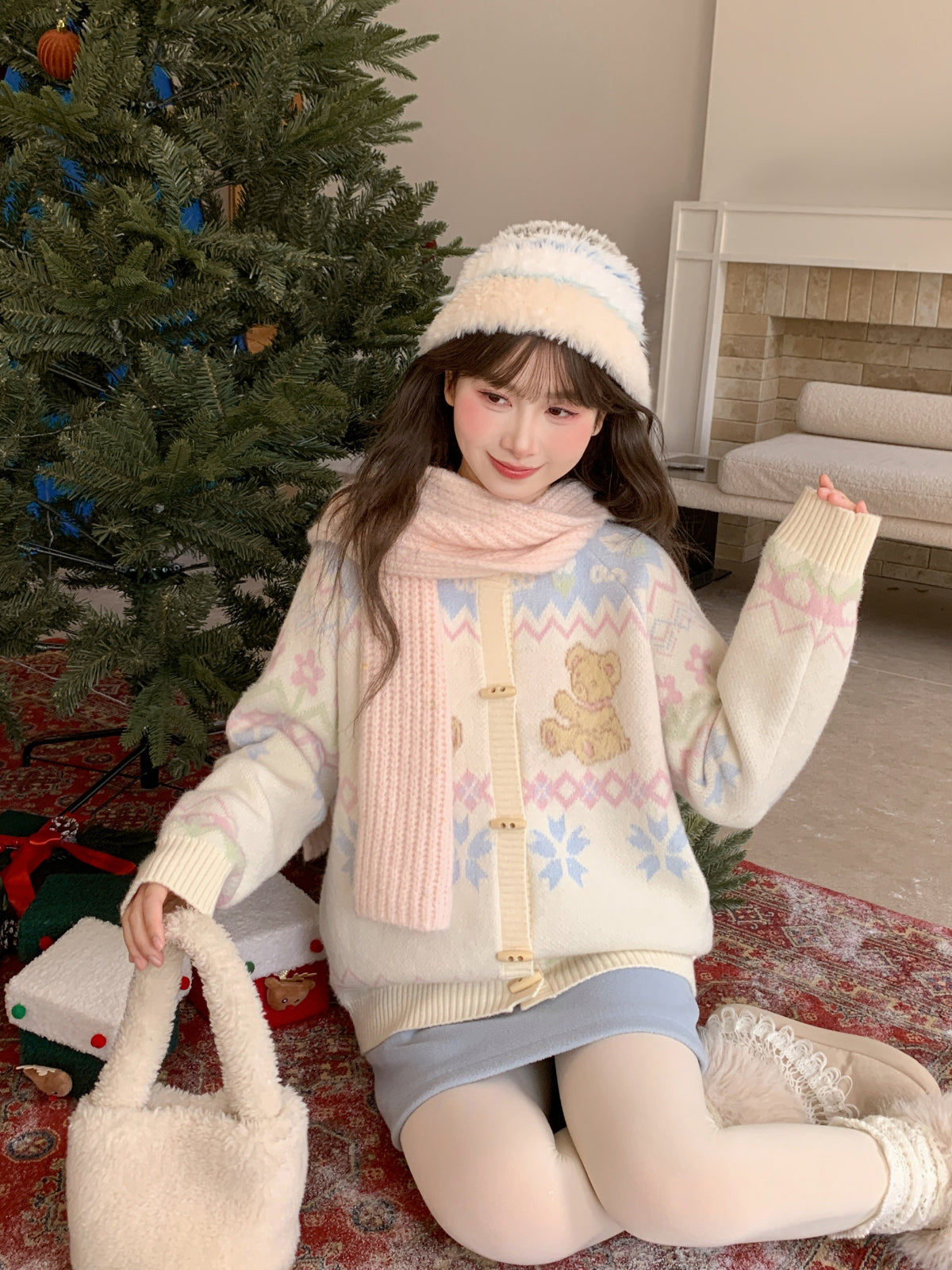 Teddy Daydream Knit Cardigan-Outerwear-ntbhshop