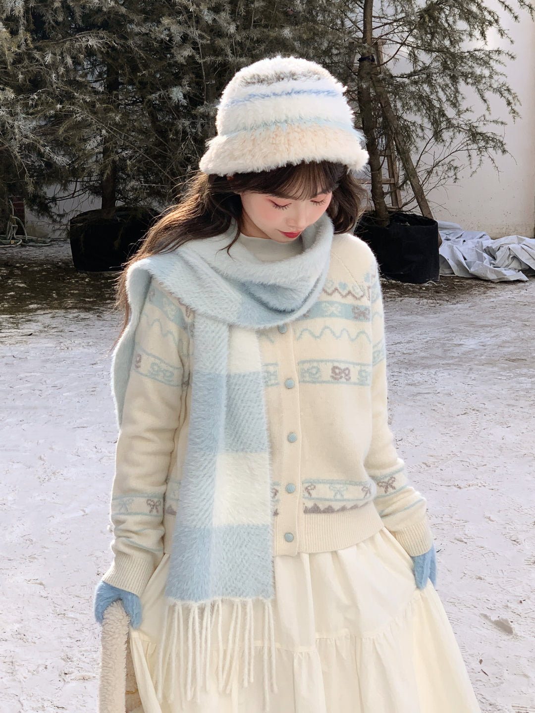 Cloud Ribbon Knit Cardigan-Outerwear-ntbhshop