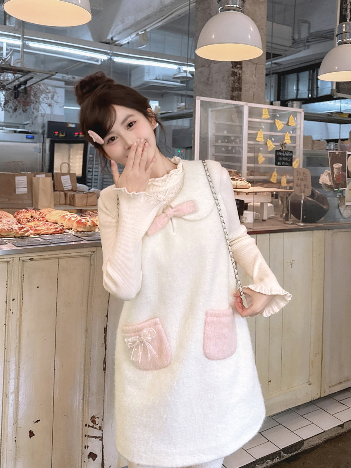 Soft Cream Wool Doll Dress-Dresses-ntbhshop