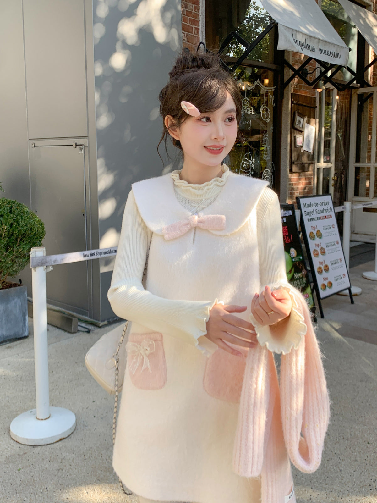 Soft Cream Wool Doll Dress-Dresses-ntbhshop