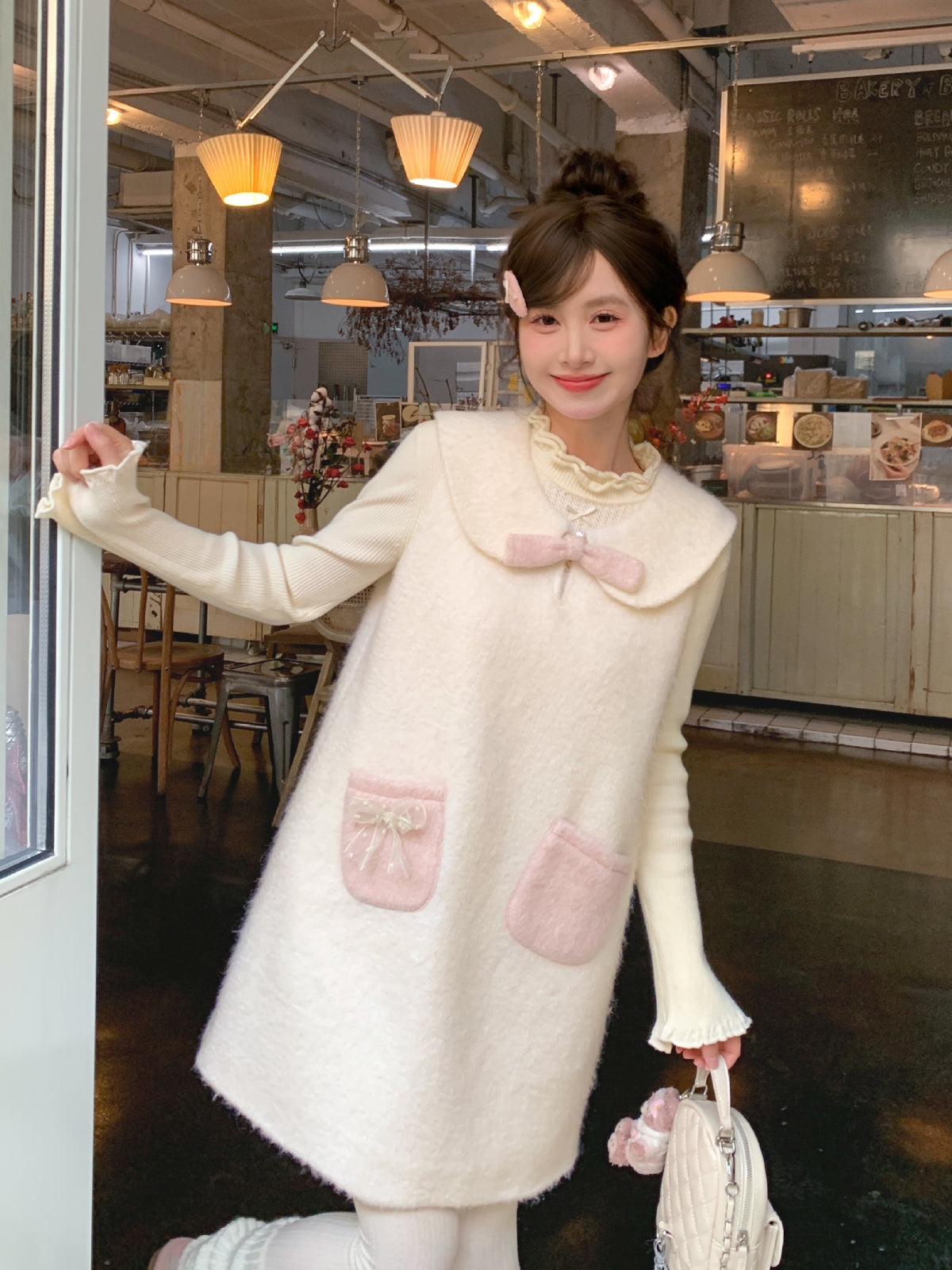 Soft Cream Wool Doll Dress-Dresses-ntbhshop