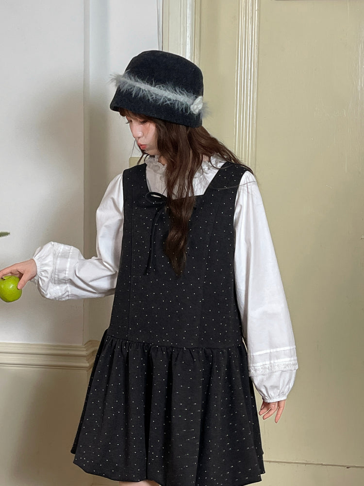 Polka Dot Bubble Vest Dress-Dresses-ntbhshop