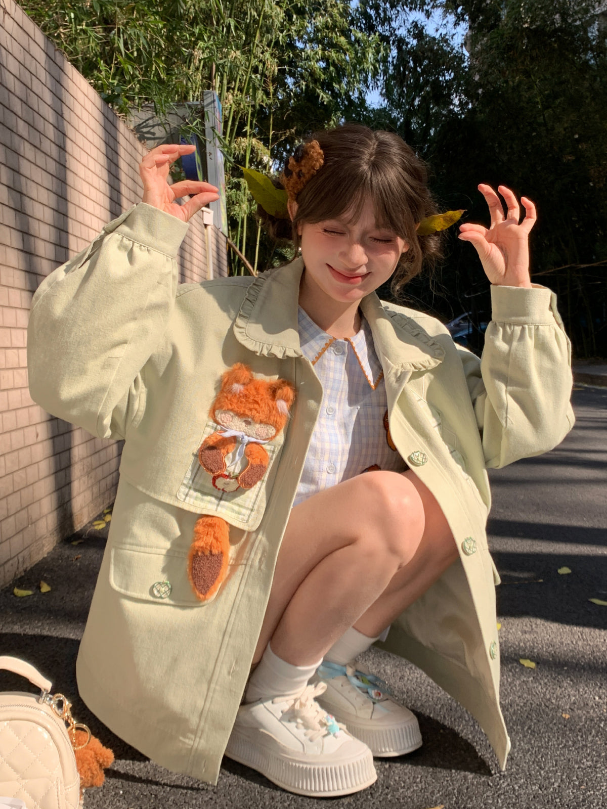 Red Fox Patch Work Jacket-Outerwear-ntbhshop