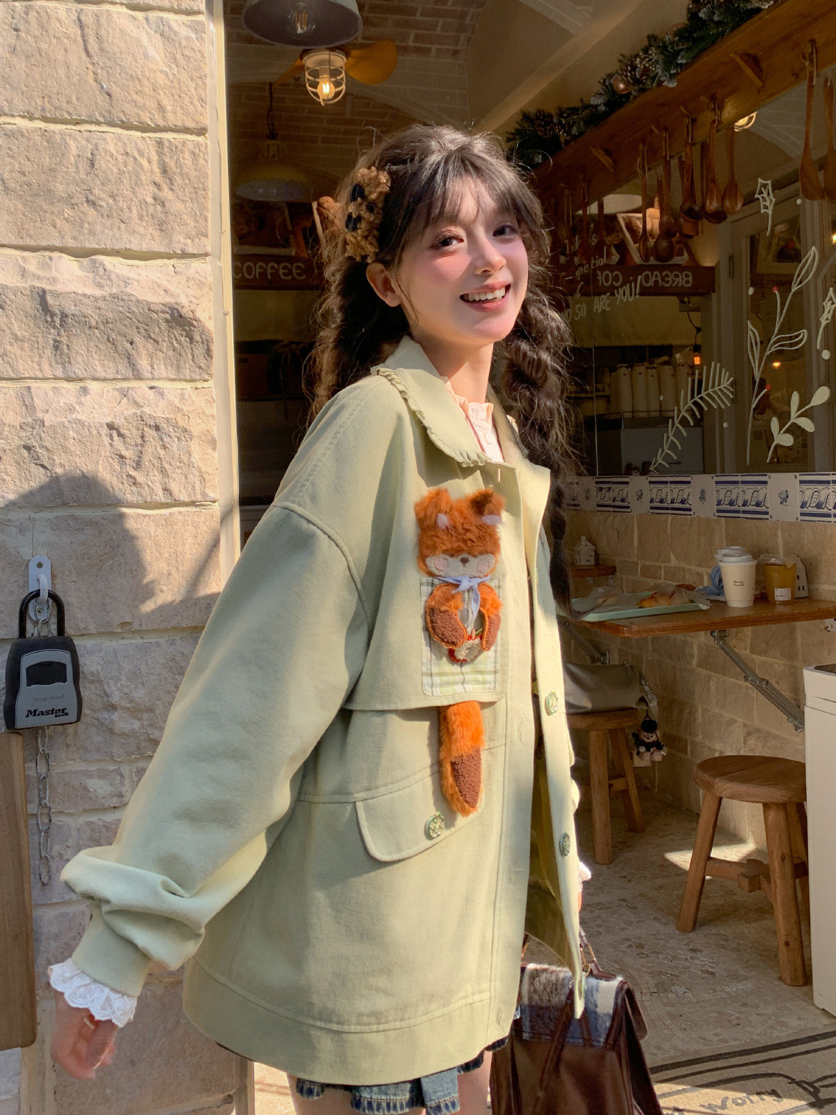 Red Fox Patch Work Jacket-Outerwear-ntbhshop